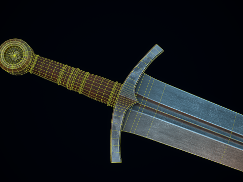 Medieval Broadsword 3D Model
