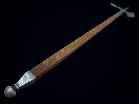 中世纪戟 3D 模型