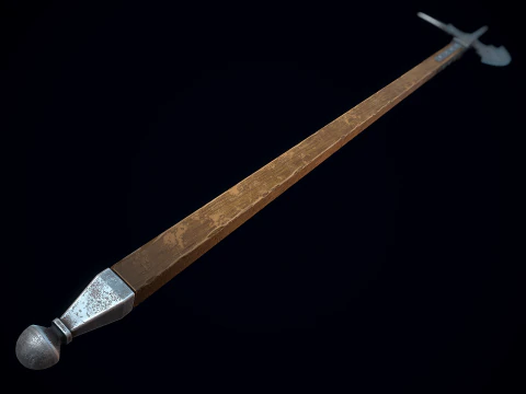 Medieval Halberd 3D Model