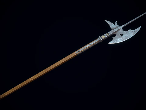 Medieval Halberd 3D Model