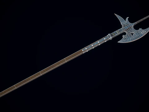 Medieval Halberd 3D Model