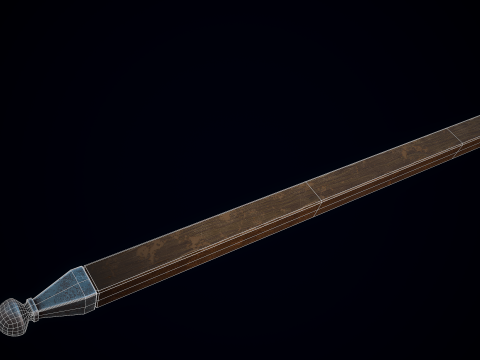 中世纪戟 3D 模型