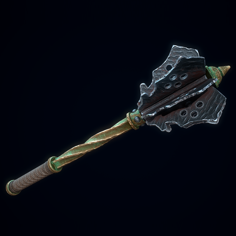 Середньовічна булава 3D Модель .c4d .max .obj .3ds .fbx .stl .blend 