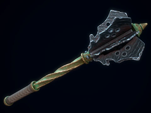 Ma&ccedil;a Medieval Modelo 3D