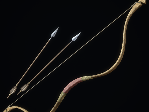 Середньовічний короткий лук 3D Модель