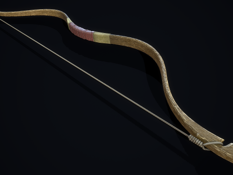 중세 짧은 활 3D 모델