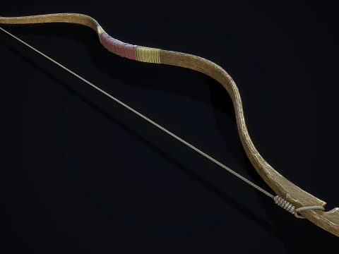 Medieval Short Bow 3D Model