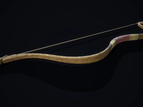Medieval Short Bow 3D Model