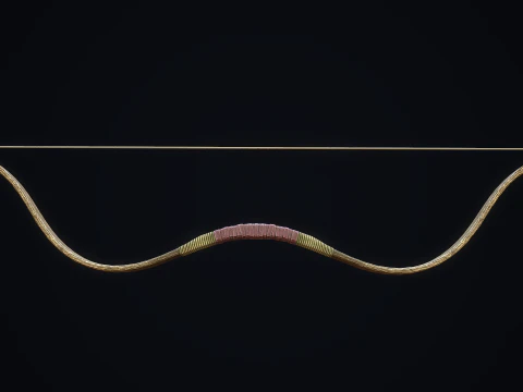 Medieval Short Bow 3D Model