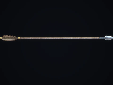 Medieval Short Bow 3D Model