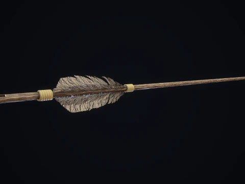 Medieval Short Bow 3D Model
