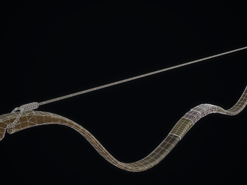 중세 짧은 활 3D 모델