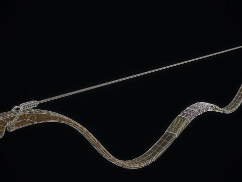 Medieval Short Bow 3D Model