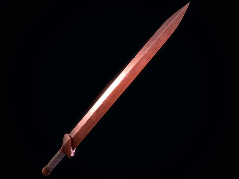 Short Copper Sword 3D Model