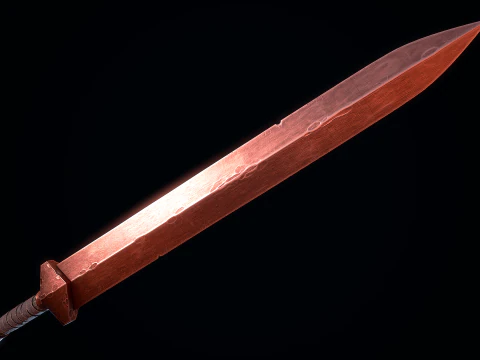 Short Copper Sword 3D Model
