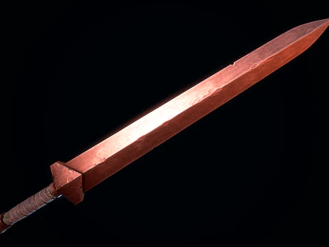 Short Copper Sword 3D Model