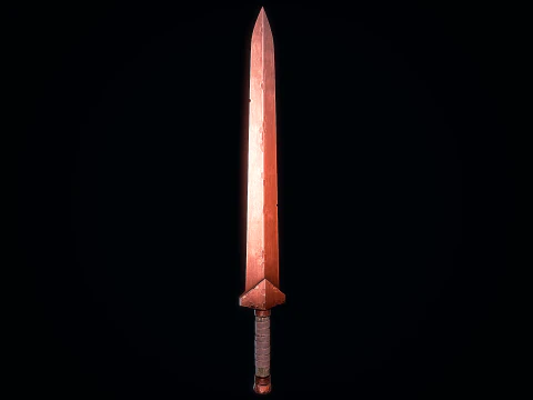 Short Copper Sword 3D Model
