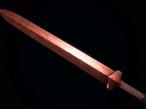 Short Copper Sword 3D Model