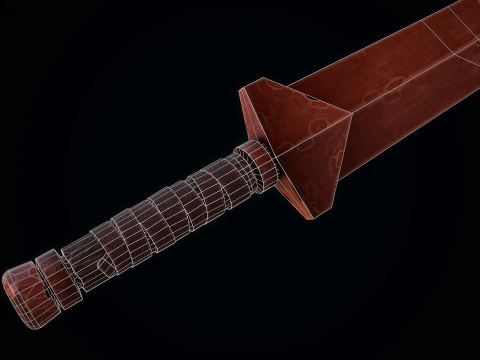 Short Copper Sword 3D Model
