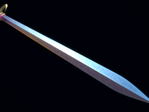 Pedang Cahaya Bintang Model 3D