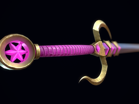 Pedang Cahaya Bintang Model 3D