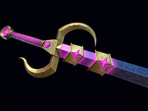 Pedang Cahaya Bintang Model 3D