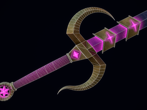 Pedang Cahaya Bintang Model 3D