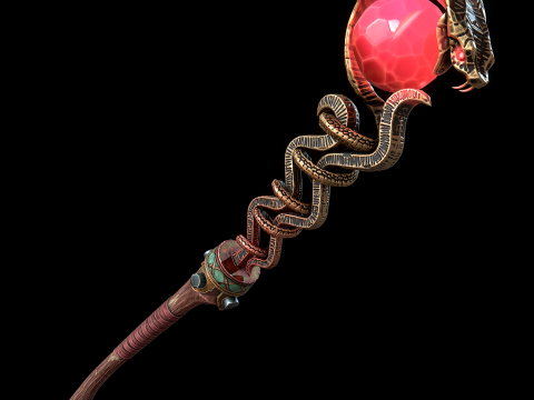 Bastone del serpente Modello 3D