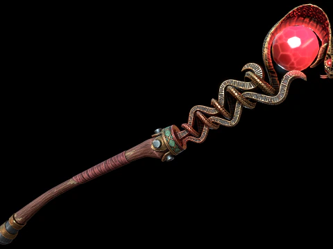 Serpent Staff 3D Model