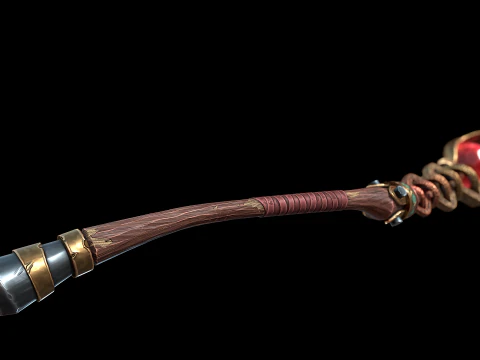 Serpent Staff 3D Model