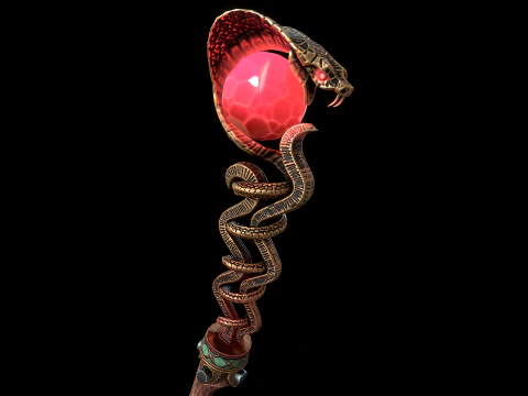 Serpent Staff 3D Model