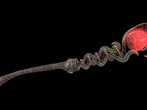 Serpent Staff 3D Model