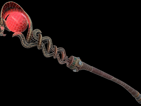 Wężowy Kostur Model 3D