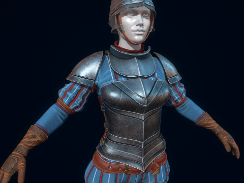 Armadura de Guarda Feminina Modelo 3D