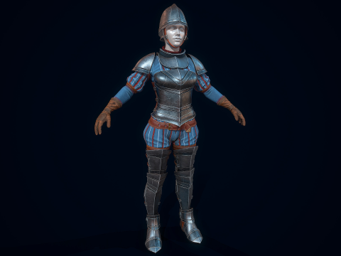 女守卫铠甲 3D 模型