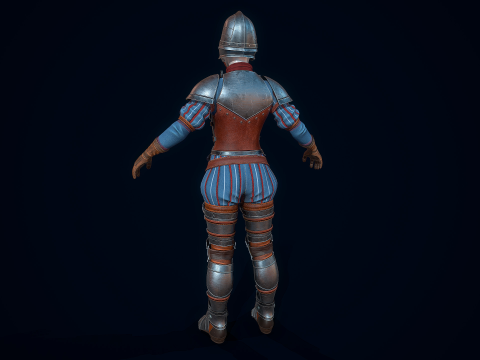 女守卫铠甲 3D 模型
