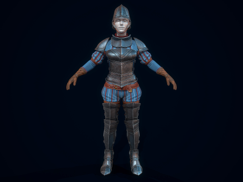 女守卫铠甲 3D 模型