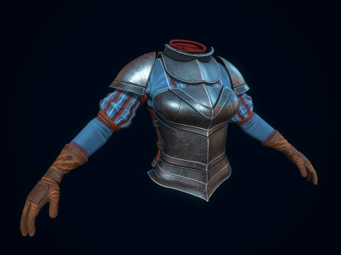 女守卫铠甲 3D 模型