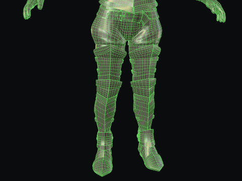 女守卫铠甲 3D 模型