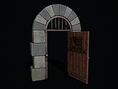 मध्यकालीन कालकोठरी दरवाजा 3D मॉडल