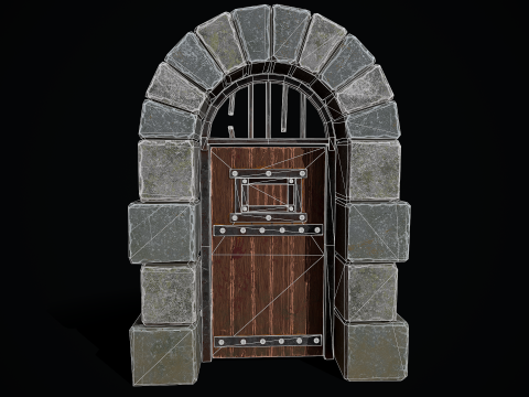 मध्यकालीन कालकोठरी दरवाजा 3D मॉडल