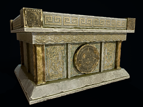 Peti Batu Aztec Model 3D