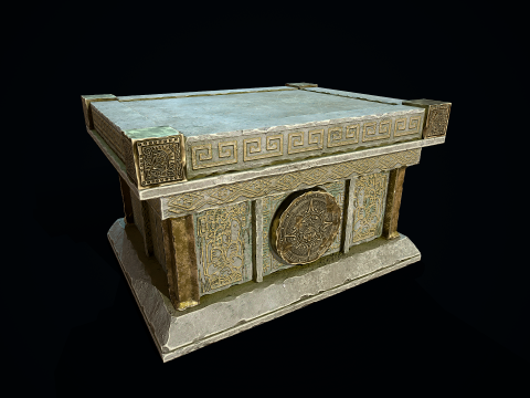 Peti Batu Aztec Model 3D