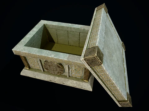 Aztec Stone Chest 3D Model