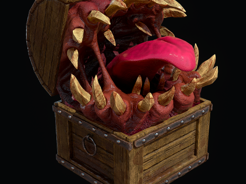 模仿宝箱 3D 模型