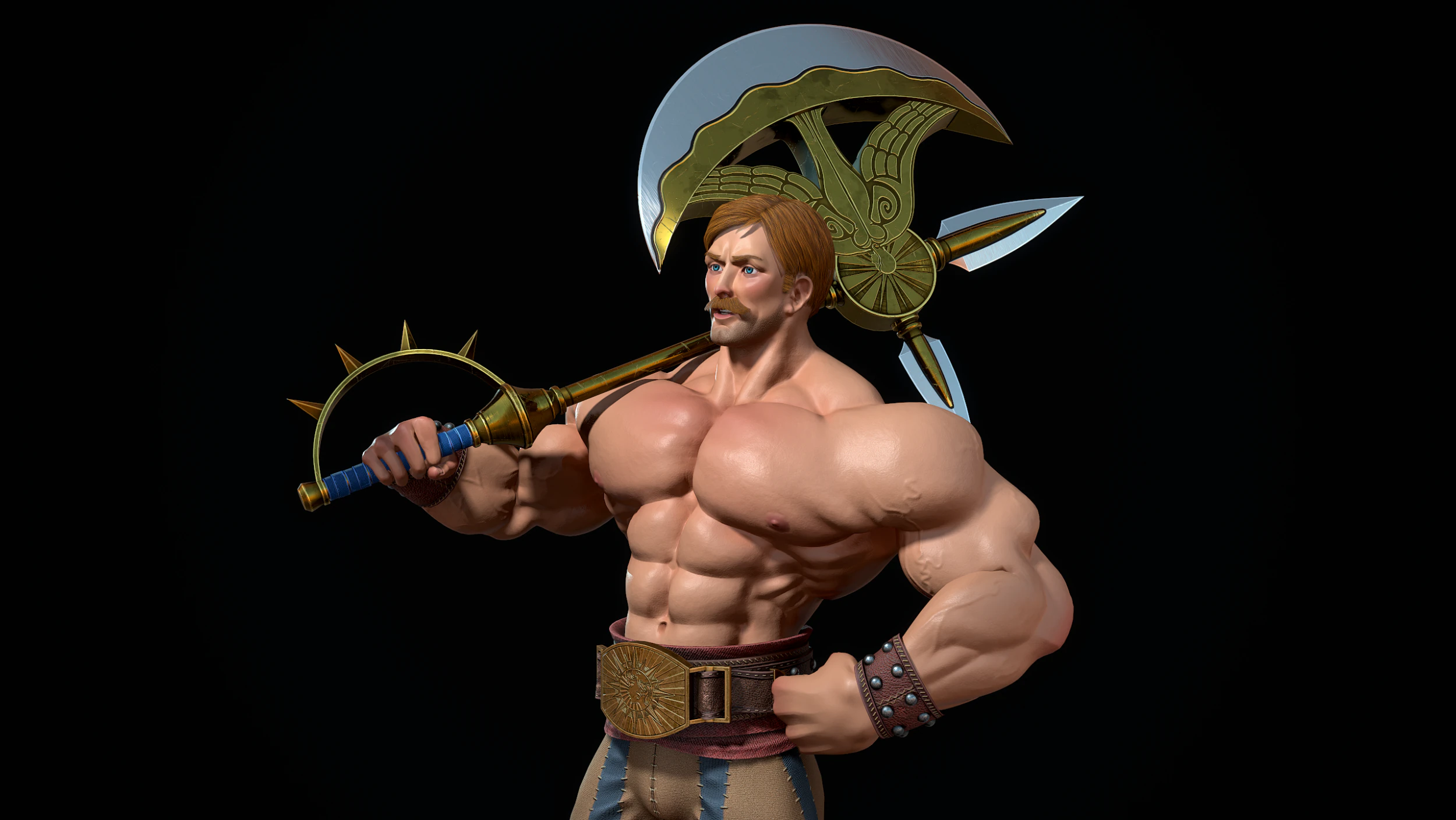 Escanor 3D Model .c4d .max .obj .3ds .fbx .stl .blend 