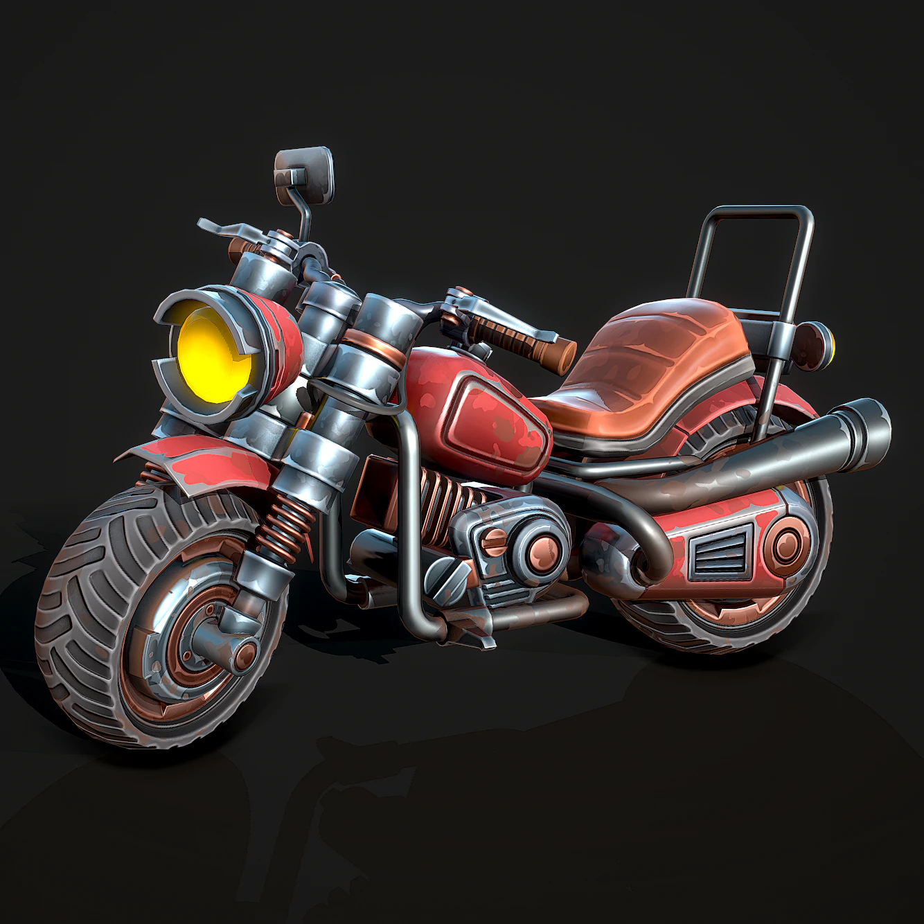 Motocicleta estilizada Modelo 3D .c4d .max .obj .3ds .fbx .stl .blend 