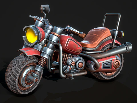 Motocicleta estilizada Modelo 3D