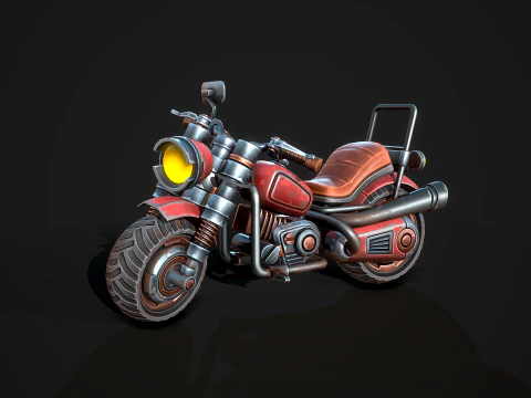 Motocicleta estilizada Modelo 3D