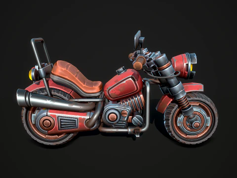 Motocicleta estilizada Modelo 3D